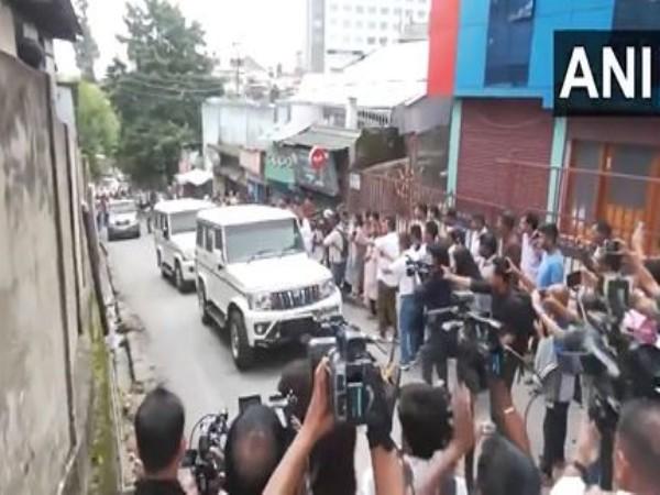 The accused being brought to Shillong Sadar police station