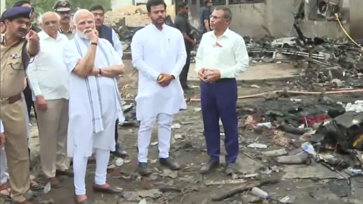 Modi reaches Air India plane crash site