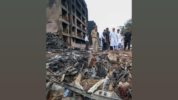 PM at the crash site