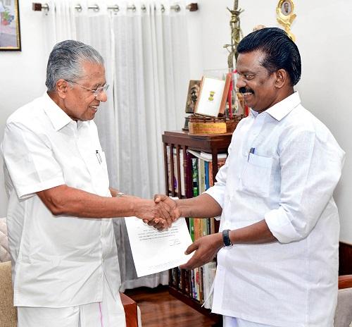 CPI-M MP K Radhakrishnan (right) with Kerala CM Pinarayi Vijayan/ANI Photo