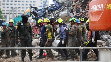 Earthquake rescue in Thailand