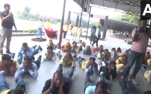 A mock drill after the Pahalgam attack