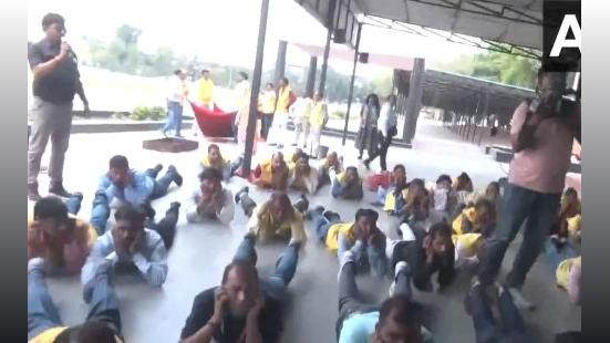 A mock drill after the Pahalgam attack