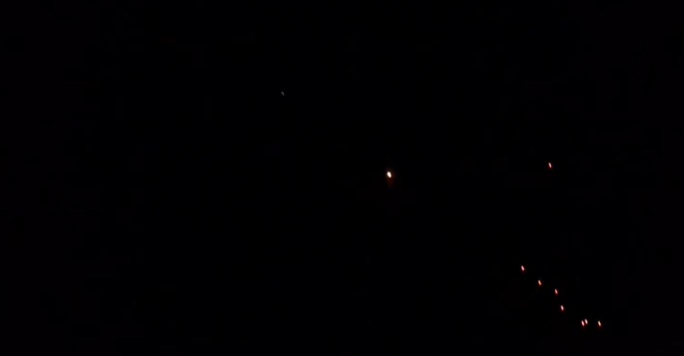 Pakistani drone attack along IB on Friday night/ANI on X