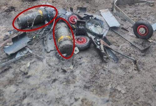 The remains of Pakistani drones shot down my Indian air defence system/Courtesy Indian Army on X