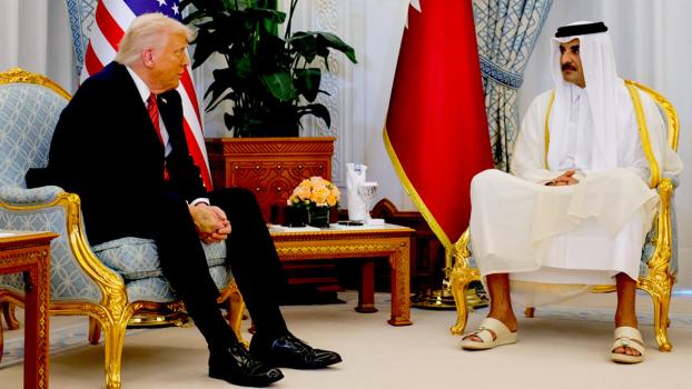 President Trump with the Emir of Qatar