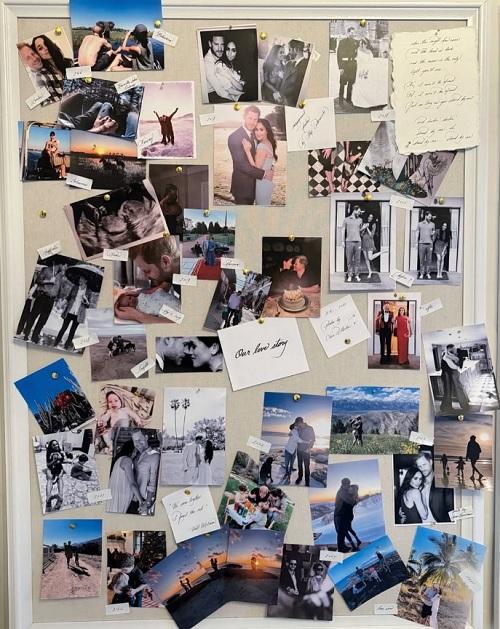 Meghan marked the milestone by showcasing never-before-seen photos of the couple/Courtesy Instagram
