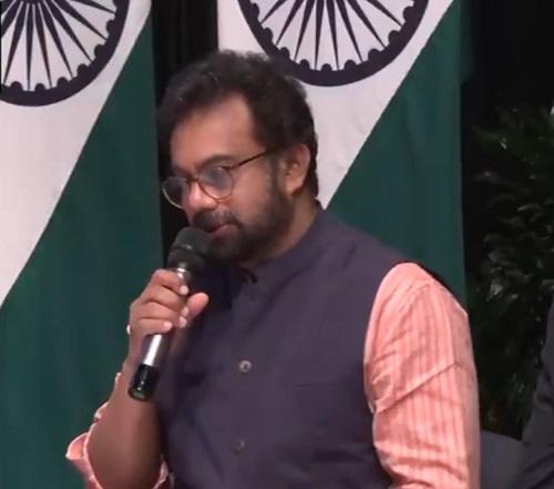 CPM MP and all-party delegation member John Brittas speaks to Indian community in Tokyo/ANI on X