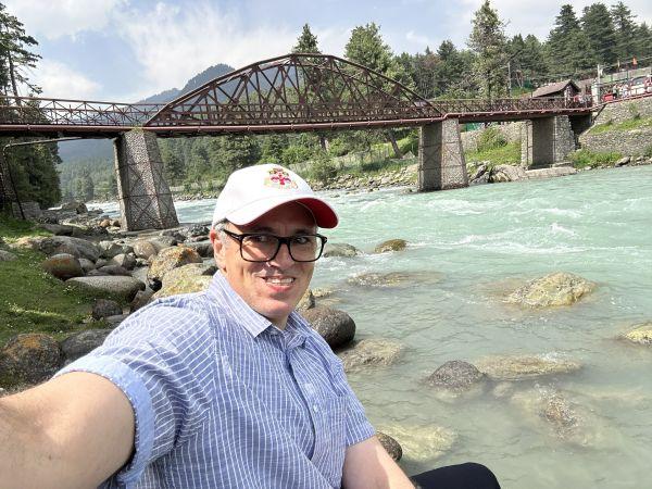 Omar Abdullah in Pahalgam yesterday