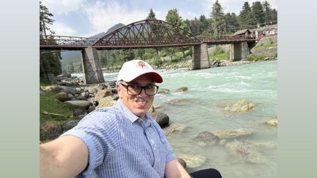Omar Abdullah in Pahalgam yesterday