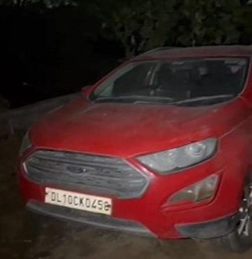 The red car linked to prime suspect in the Delhi blast case/ File Photo/ANI