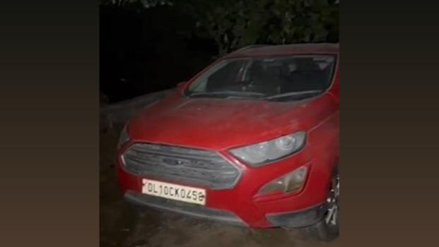 The red car linked to prime suspect in the Delhi blast case/ File Photo/ANI