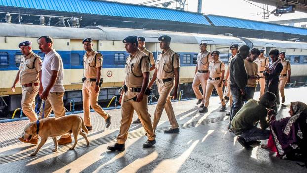 High security is in place at railway stations across India