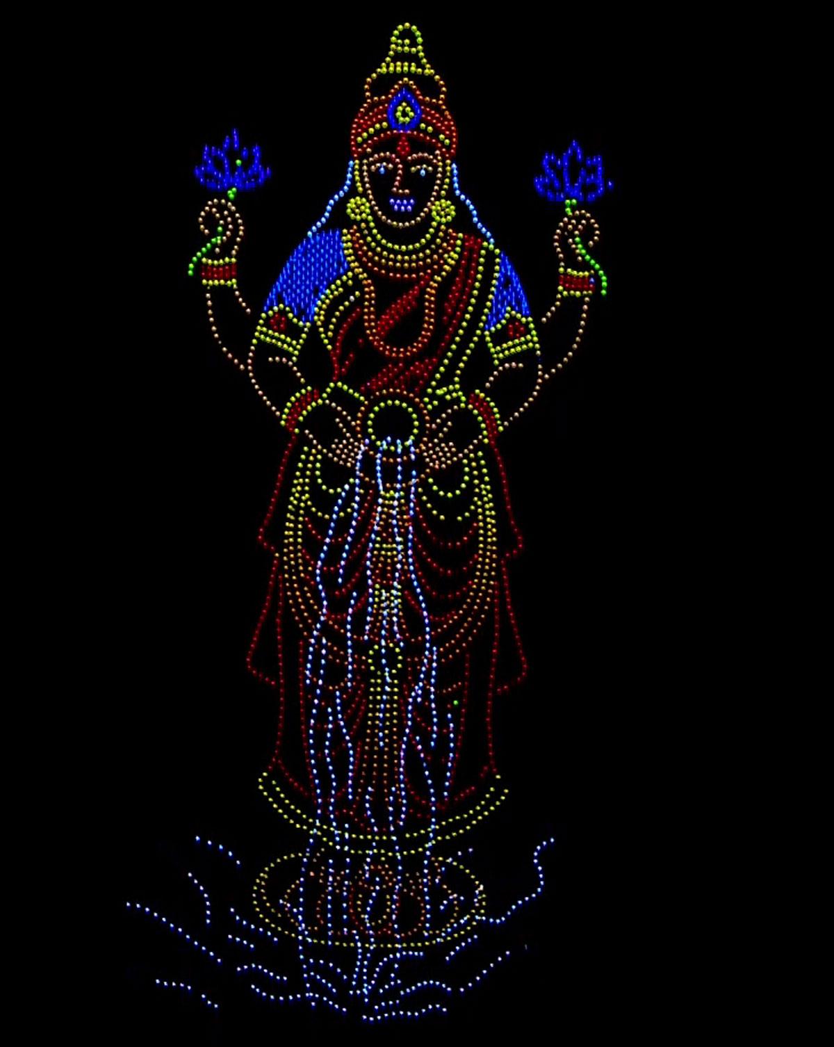 A drone show mesmerises people at the Mysuru Dasara 2025 celebrations A drone show mesmerises people at the Mysuru Dasara 2025 celebrations