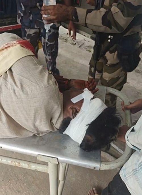 Khagen Murmu being wheeled to a hospital. Pic: Facebook