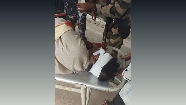 Khagen Murmu being wheeled to a hospital. Pic: Facebook
