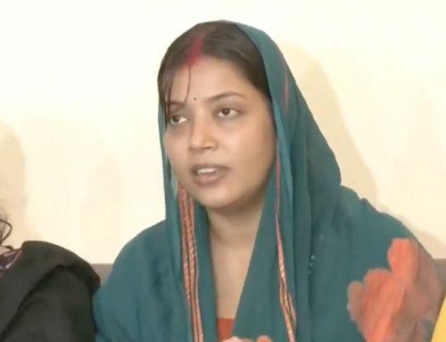 A video grab of Pawan Singh's wife shared by Tejashwi Yadav