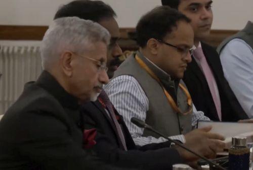 EAM S Jaishankar at the bilateral meet with his Afghanistan counterpart