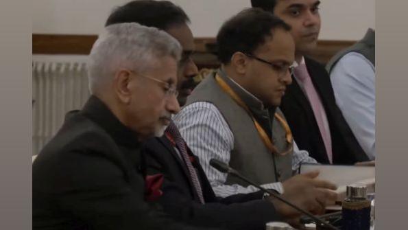 EAM S Jaishankar at the bilateral meet with his Afghanistan counterpart