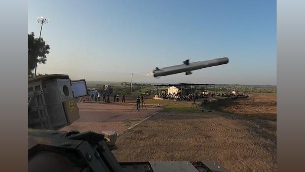 Light tank fires anti-tank guided missile Nag Mk II./Image courtesy RMO on X