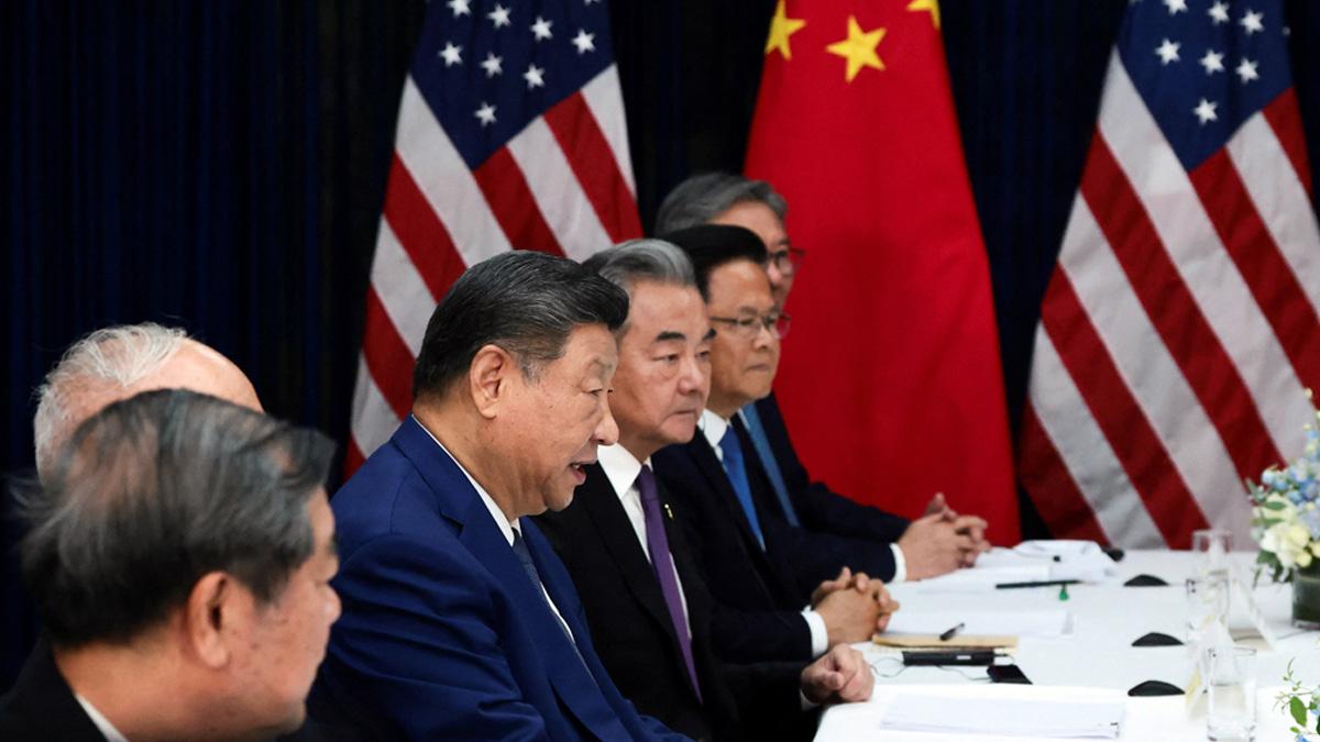Chinese President Xi Jinping speaks during a bilateral meeting with U.S. President Donald Trump at Gimhae International Airport, on the sidelines of the Asia-Pacific Economic Cooperation (APEC) summit, in Busan, South Korea, October 30, 2025. Chinese President Xi Jinping speaks during a bilateral meeting with U.S. President Donald Trump at Gimhae International Airport, on the sidelines of the Asia-Pacific Economic Cooperation (APEC) summit, in Busan, South Korea, October 30, 2025.