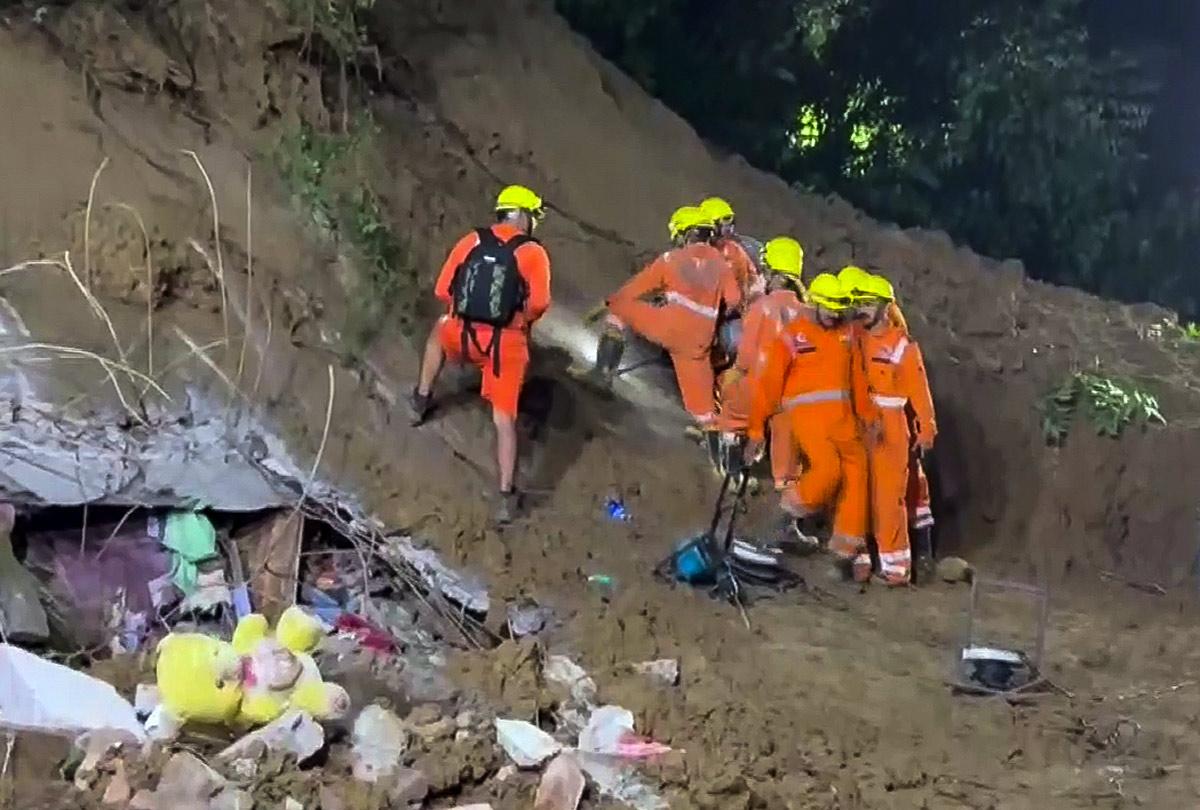Search and rescue operations are underway by the Army, NDRF, and SDRF, as a landslide hit Sundernagar, in Mandi