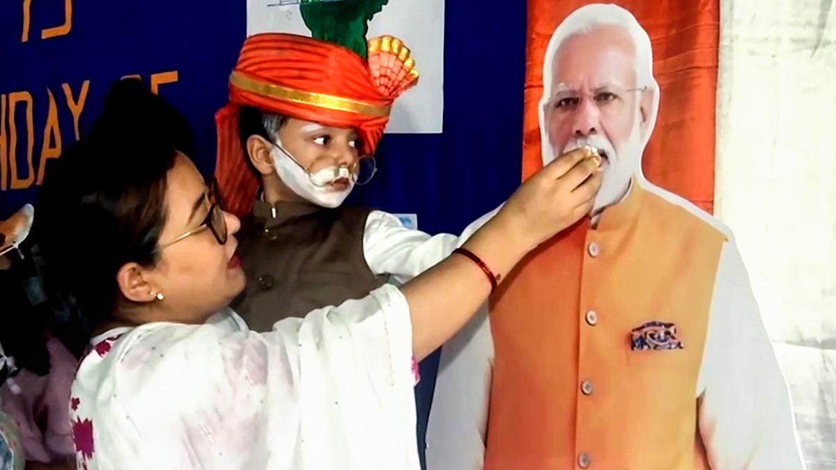 Bright Academy students celebrate PM Modi's 75th birthday in Siliguri