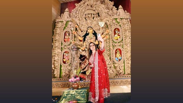 A Durga puja pandal in Kolkata