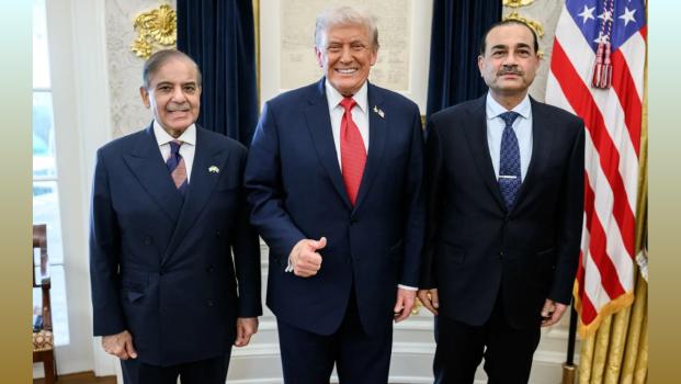 Pak PM Shehbaz Sharif and Field Marshal Asim Munir meets US President Donald Trump