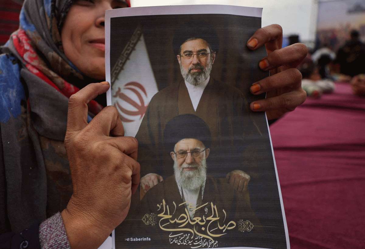 Ayatollah Ali Khamenei and Mojtaba Khamenei