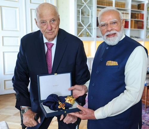 Modi receives Norway's highest civilian honour
