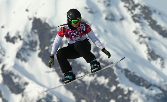 Helene Olafsen of Norway during the Ladies' Snowboard Cross Seeding