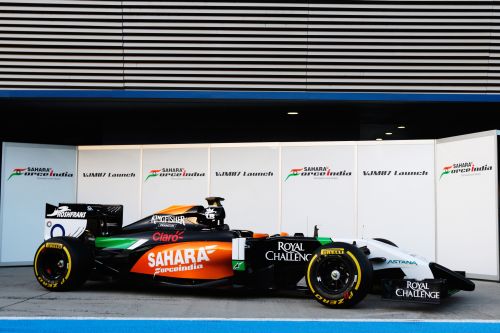 Force India launch the new VJM07 during day one of Formula One Winter Testing at the Circuito de Jerez 