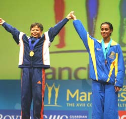 Winning gold at the Commonwealth Games