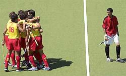 Spain celebrate their victory