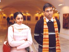 Anand along with wife Aruna