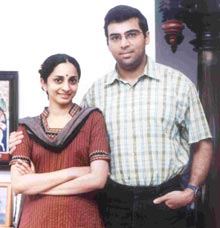 Anand with wife Aruna