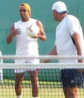 Paes and Nandan Bal (right)