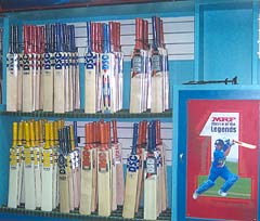 Bats on display at the Okini-Sports Town