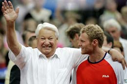 Dmitry Tursunov with Boris Yeltsin