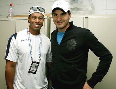 Tiger Woods and Roger Federer