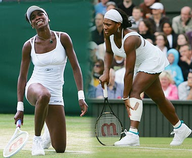 Venus Williams (left) and Serena Williams