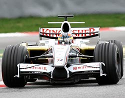 Force India's Giancarlo Fisichella