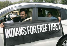 Tibetan activists in New Delhi