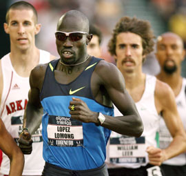 Lopez Lomong at the US Olympic trials