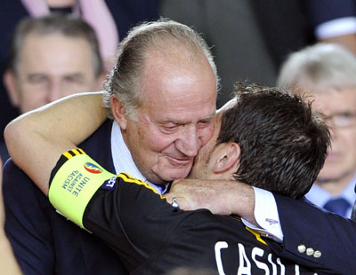 King Juan Carlos with Iker Casillas