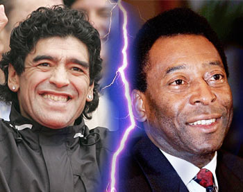 Pele and Maradona