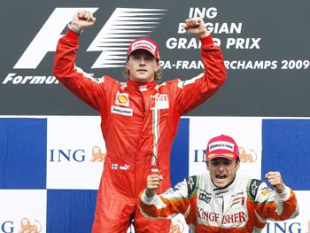 Kimi Raikkonen and Giancarlo Fisichella