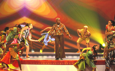 Beninoise singer-songwriter Angelique Kidjo performs before the 2010 World Cup draw in Cape Town on Friday