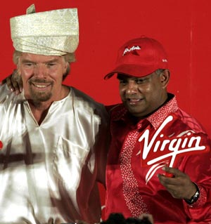 Richard Branson (left) with Tony Fernandes